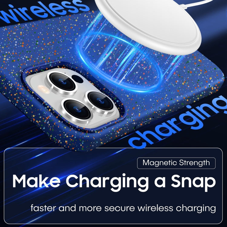 For iPhone 15 Pro Colorful Frosted Magsafe PC Hybrid TPU Phone Case(Black) - HoMEdemic™ 