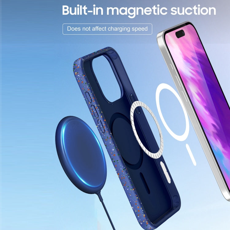 For iPhone 15 Pro Colorful Frosted Magsafe PC Hybrid TPU Phone Case(Blue) - HoMEdemic™ 
