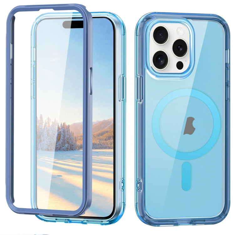 For iPhone 15 Pro Colorful MagSafe Magnetic PC Hybrid TPU Phone Case(Blue) - HoMEdemic™ 
