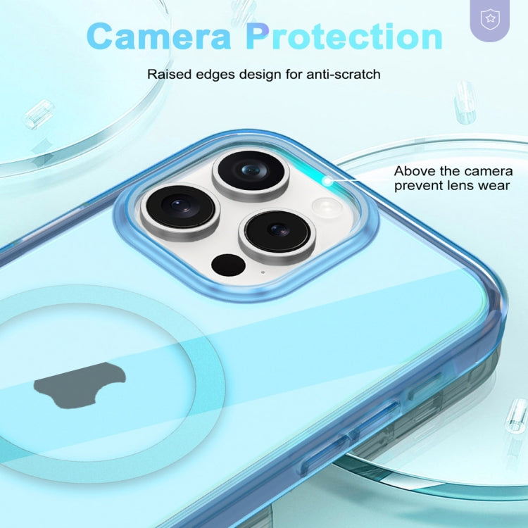 For iPhone 15 Pro Colorful MagSafe Magnetic PC Hybrid TPU Phone Case(Blue) - HoMEdemic™ 