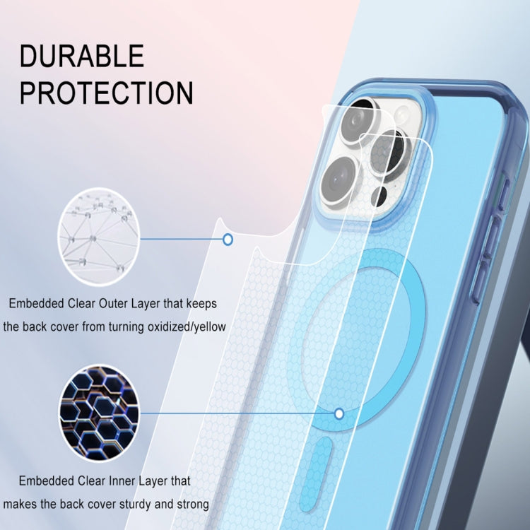 For iPhone 15 Pro Colorful MagSafe Magnetic PC Hybrid TPU Phone Case(Blue) - HoMEdemic™ 