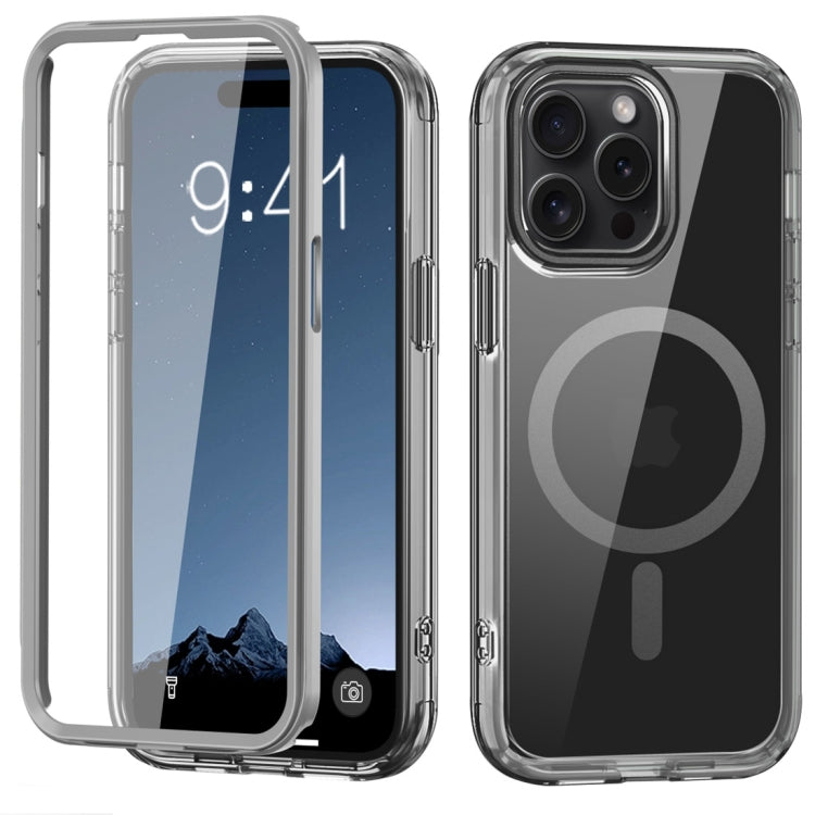 For iPhone 15 Pro Colorful MagSafe Magnetic PC Hybrid TPU Phone Case(Grey) - HoMEdemic™ 