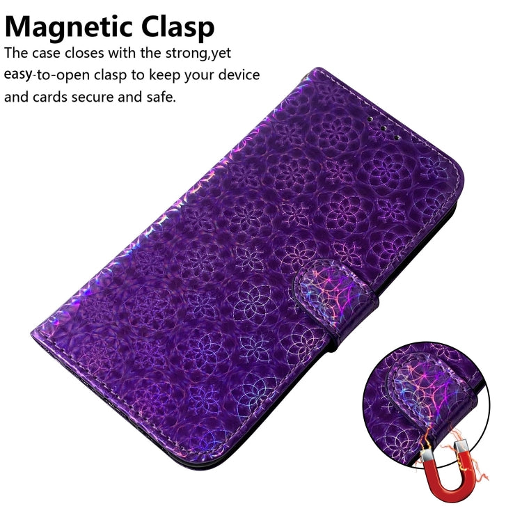 For iPhone 15 Pro Colorful Magnetic Buckle Leather Phone Case(Purple) - HoMEdemic™ 
