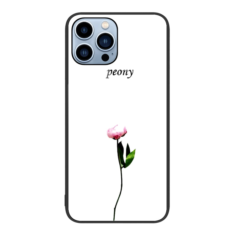 For iPhone 15 Pro Colorful Painted Glass Phone Case(A Flower) - HoMEdemic™ 