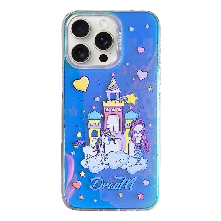 For iPhone 15 Pro Colorful Pattern TPU + PC Phone Case(Rainbow Castle) - HoMEdemic™ 