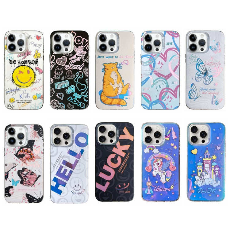 For iPhone 15 Pro Colorful Pattern TPU + PC Phone Case(Rainbow Castle) - HoMEdemic™ 