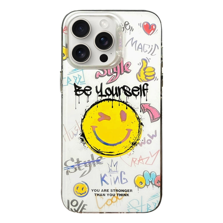 For iPhone 15 Pro Colorful Pattern TPU + PC Phone Case(Smile) - HoMEdemic™ 