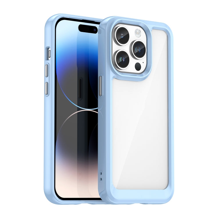 For iPhone 15 Pro Colorful Series Acrylic + TPU Phone Case(Blue) - HoMEdemic™ 