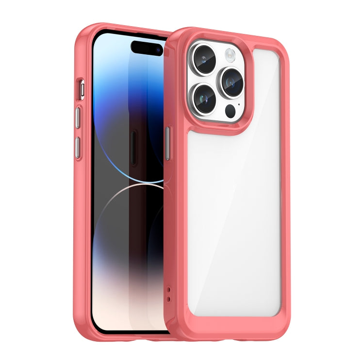 For iPhone 15 Pro Colorful Series Acrylic + TPU Phone Case(Red) - HoMEdemic™ 
