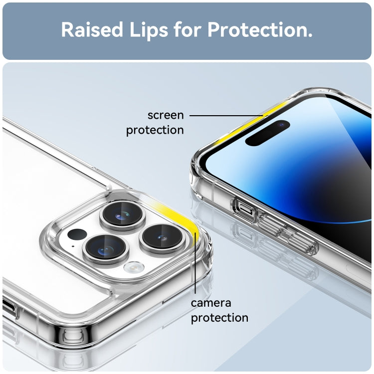 For iPhone 15 Pro Colorful Series Acrylic + TPU Phone Case(Transparent) - HoMEdemic™ 