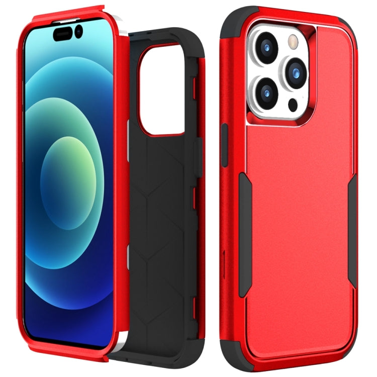 For iPhone 15 Pro Commuter Shockproof TPU + PC Phone Case(Red+Black) - HoMEdemic™ 