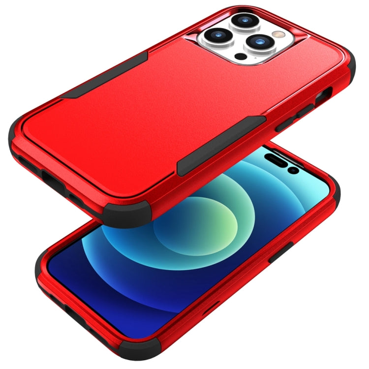 For iPhone 15 Pro Commuter Shockproof TPU + PC Phone Case(Red+Black) - HoMEdemic™ 