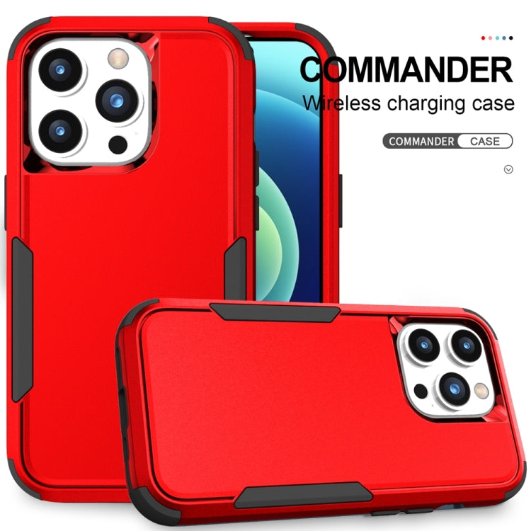 For iPhone 15 Pro Commuter Shockproof TPU + PC Phone Case(Red+Black) - HoMEdemic™ 