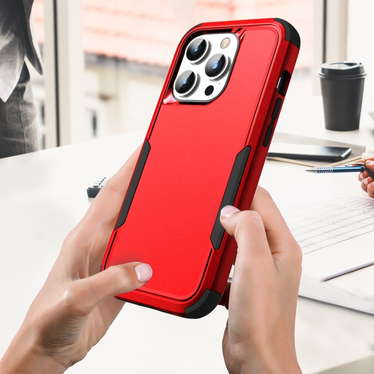 For iPhone 15 Pro Commuter Shockproof TPU + PC Phone Case(Red+Black) - HoMEdemic™ 
