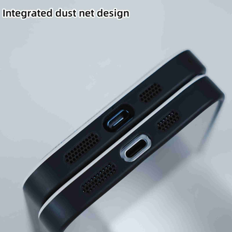 For iPhone 15 Pro Contrast Color Denim MagSafe Magnetic Phone Case(Blue) - HoMEdemic™ 