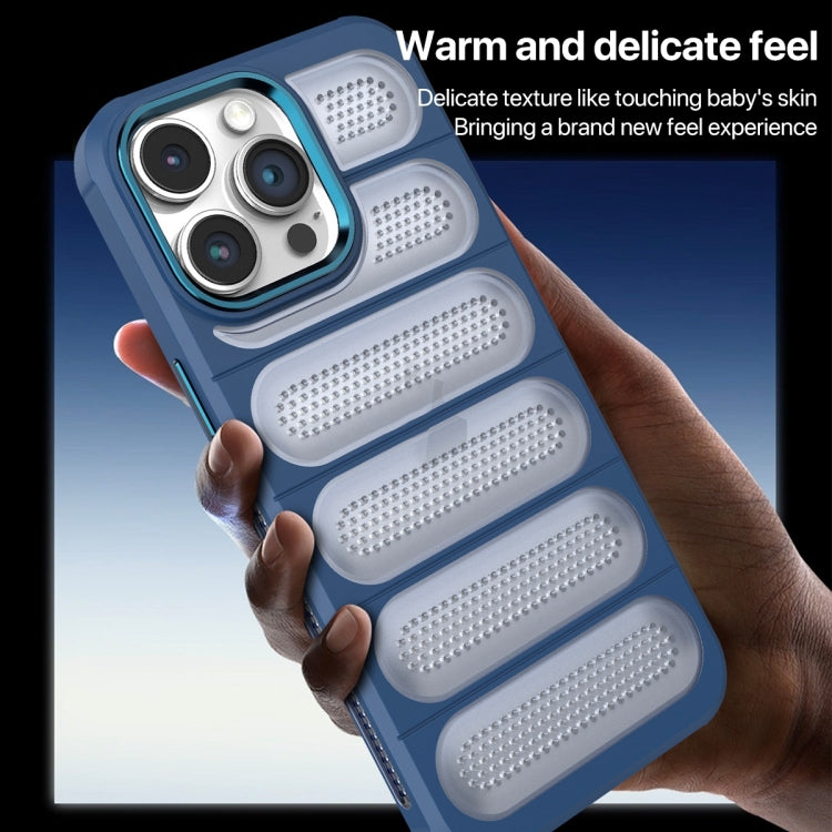 For iPhone 15 Pro Cooling Armor Translucent Mesh Breathable Phone Case(Purple) - HoMEdemic™ 
