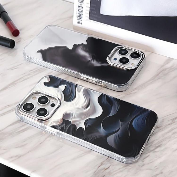 For iPhone 15 Pro Cooling Flash Feather TPU + PC Phone Case(Brief Rose) - HoMEdemic™ 