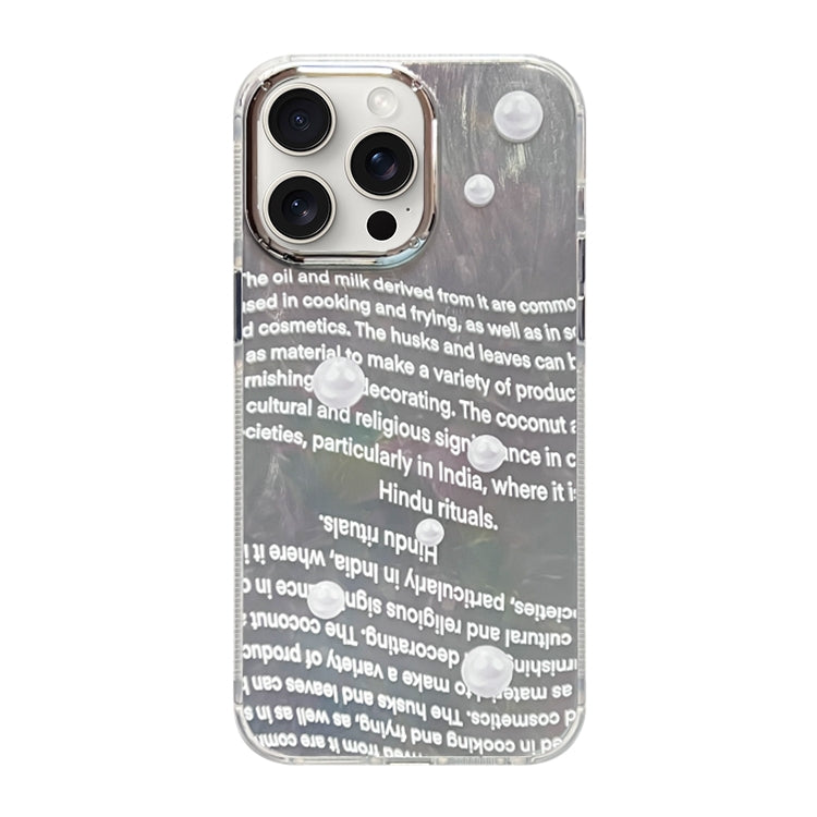 For iPhone 15 Pro Cooling Flash Feather TPU + PC Phone Case(Pearl) - HoMEdemic™ 