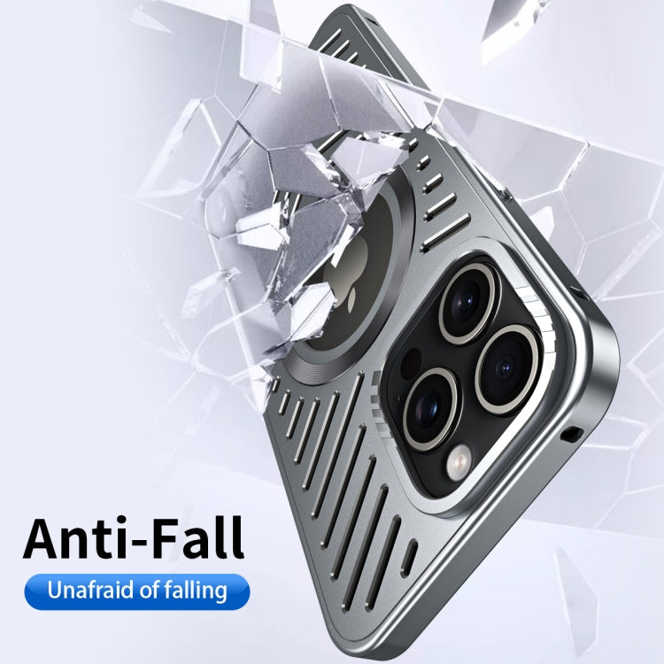 For iPhone 15 Pro Cooling MagSafe Magnetic Metal Phone Case(Titanium) - HoMEdemic™ 