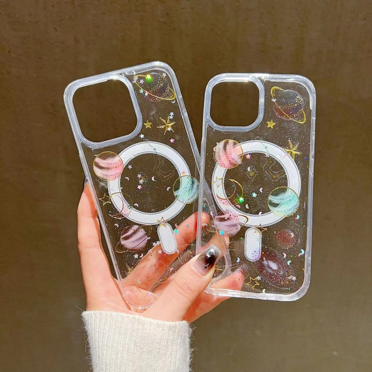 For iPhone 15 Pro Cosmic Star MagSafe TPU Phone Case(Transparent) - HoMEdemic™ 