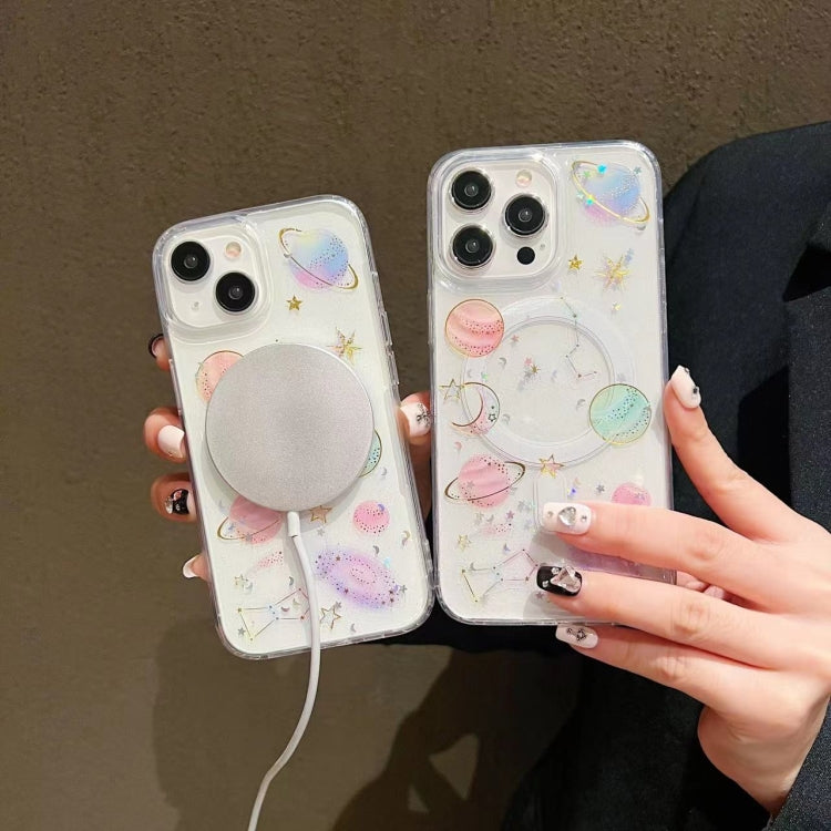 For iPhone 15 Pro Cosmic Star MagSafe TPU Phone Case(Transparent) - HoMEdemic™ 