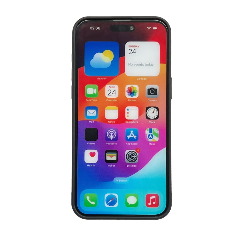 For iPhone 15 Pro Cowhide Texture Back Cover Phone Case(Black) - HoMEdemic™ 