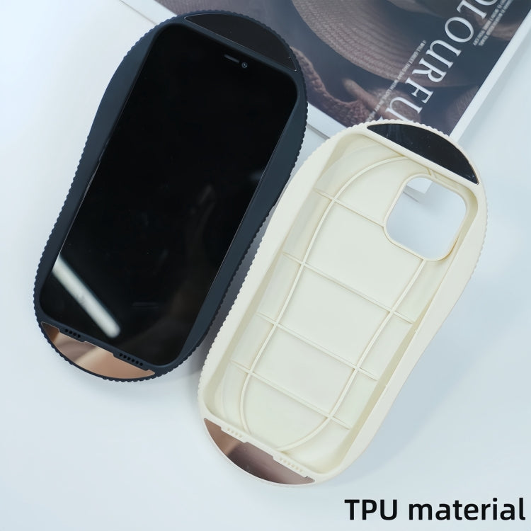 For iPhone 15 Pro Creative Flannel Slipper Design TPU Phone Case(Black) - HoMEdemic™ 