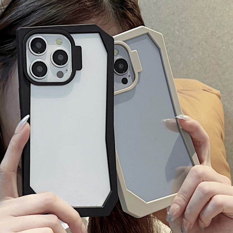 For iPhone 15 Pro Creative Irregular Frame Shockproof Phone Case(Black) - HoMEdemic™ 