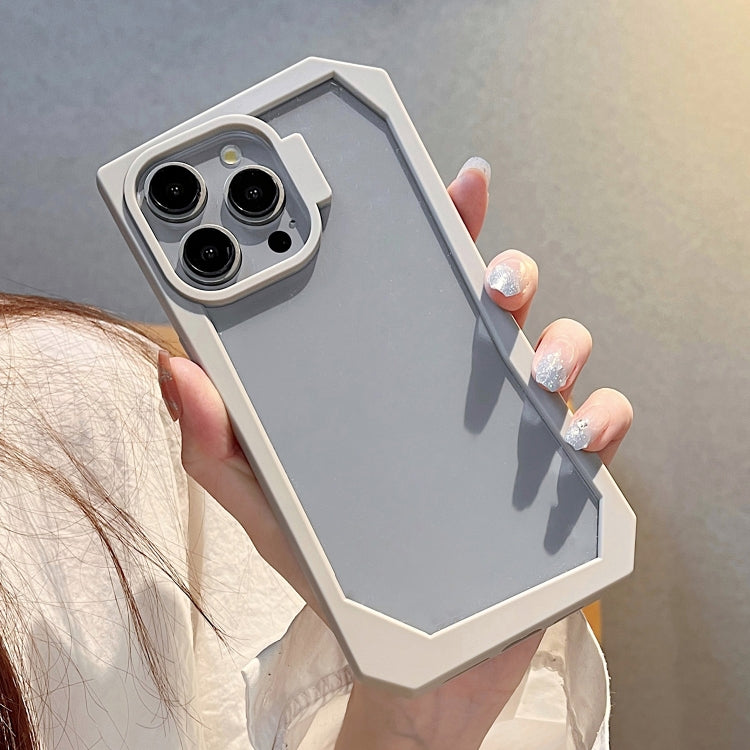 For iPhone 15 Pro Creative Irregular Frame Shockproof Phone Case(Black) - HoMEdemic™ 