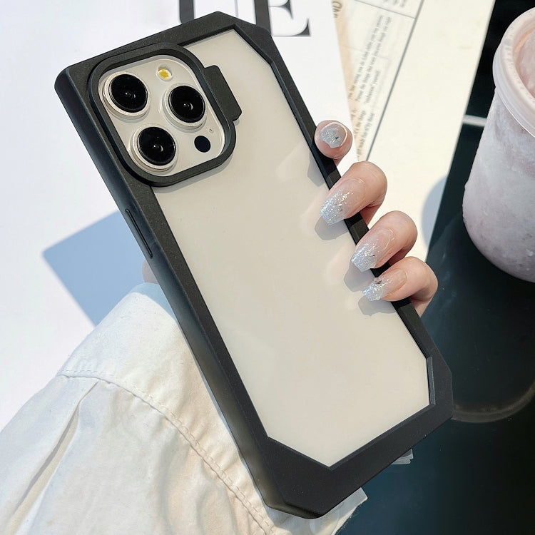 For iPhone 15 Pro Creative Irregular Frame Shockproof Phone Case(Black) - HoMEdemic™ 