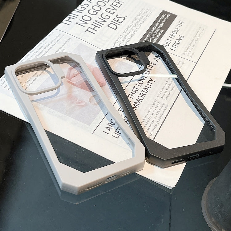 For iPhone 15 Pro Creative Irregular Frame Shockproof Phone Case(White) - HoMEdemic™ 