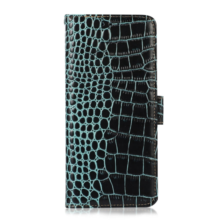 For iPhone 15 Pro Crocodile Top Layer Cowhide Leather Phone Case(Green) - HoMEdemic™ 