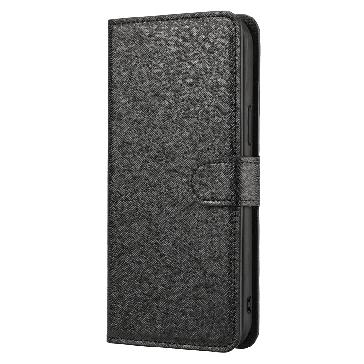 For iPhone 15 Pro Cross Texture Detachable Horizontal Flip PU Leather Case(Black) - HoMEdemic™ 
