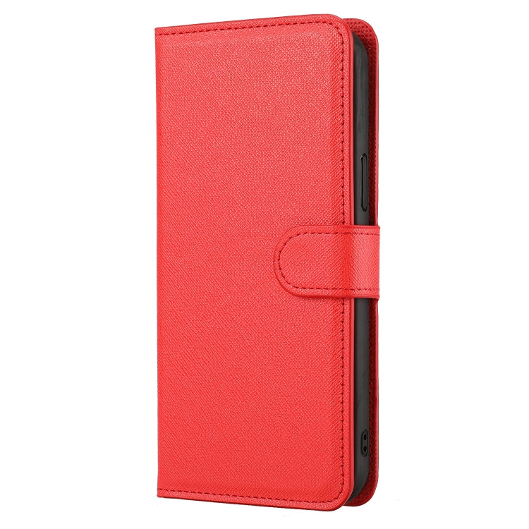 For iPhone 15 Pro Cross Texture Detachable Horizontal Flip PU Leather Case(Red) - HoMEdemic™ 
