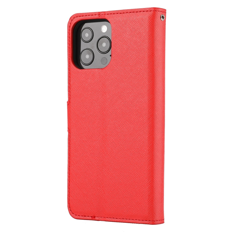 For iPhone 15 Pro Cross Texture Detachable Horizontal Flip PU Leather Case(Red) - HoMEdemic™ 