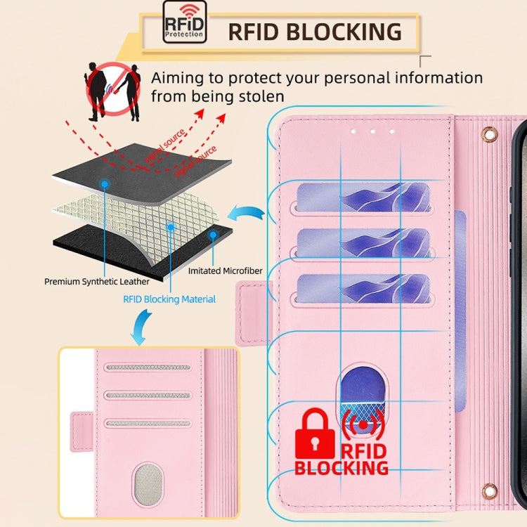 For iPhone 15 Pro Crossbody Chain Leather Phone Case(Pink) - HoMEdemic™ 