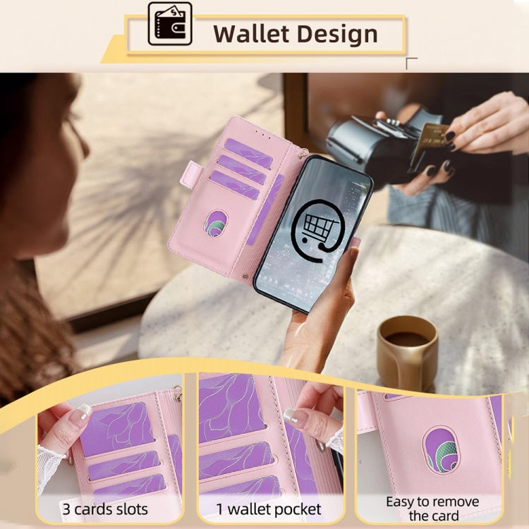 For iPhone 15 Pro Crossbody Chain Leather Phone Case(Pink) - HoMEdemic™ 