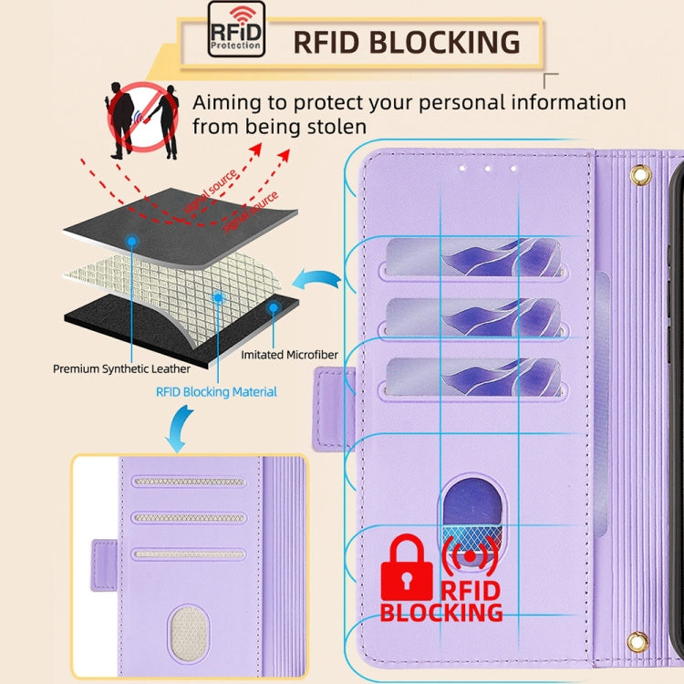 For iPhone 15 Pro Crossbody Chain Leather Phone Case(Purple) - HoMEdemic™ 