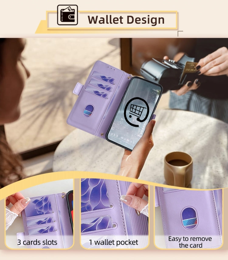 For iPhone 15 Pro Crossbody Chain Leather Phone Case(Purple) - HoMEdemic™ 