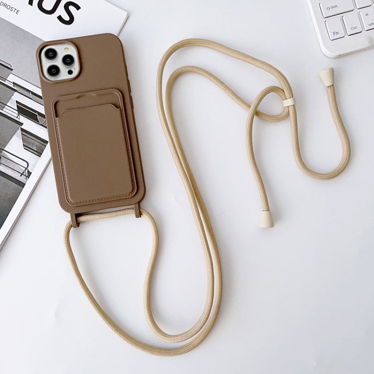 For iPhone 15 Pro Crossbody Lanyard Elastic Silicone Card Holder Phone Case(Dark Grey) - HoMEdemic™ 