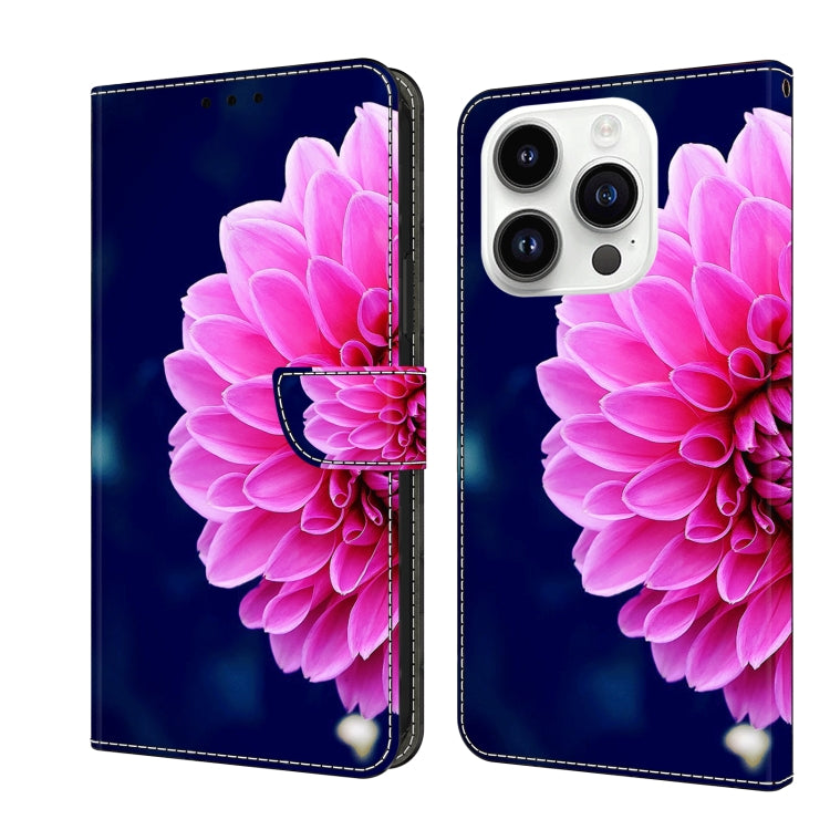 For iPhone 15 Pro Crystal 3D Shockproof Protective Leather Phone Case(Pink Petals) - HoMEdemic™ 