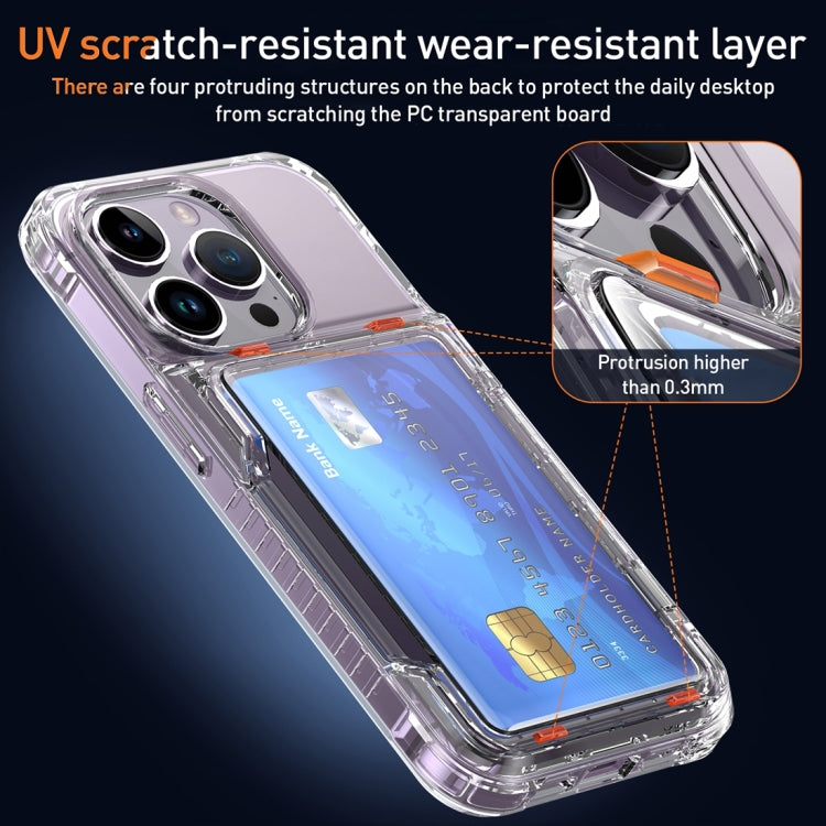 For iPhone 15 Pro Crystal Clear Flip Card Slot Phone Case(Transparent) - HoMEdemic™ 