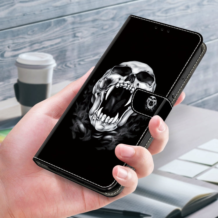 For iPhone 15 Pro Crystal Painted Leather Phone case(Skull) - HoMEdemic™ 