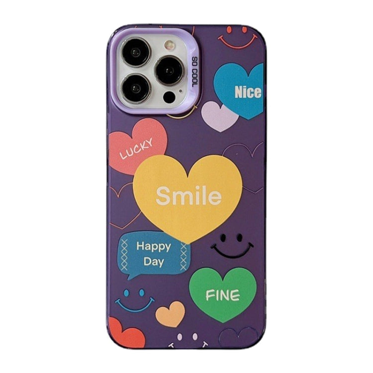 For iPhone 15 Pro Cute Animal Pattern Series PC + TPU Phone Case(Love) - HoMEdemic™ 