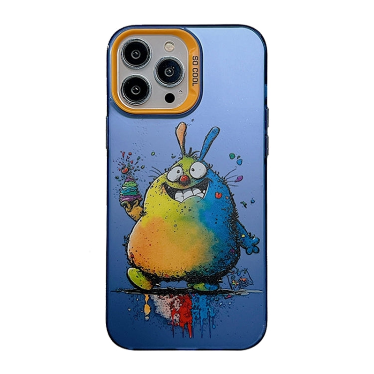 For iPhone 15 Pro Cute Animal Pattern Series PC + TPU Phone Case(Totoro) - HoMEdemic™ 