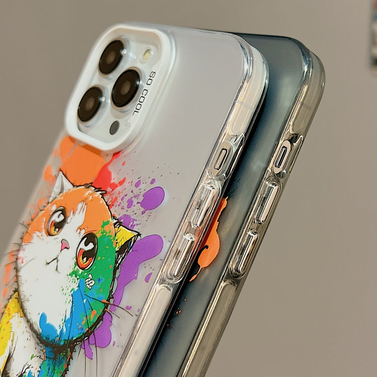 For iPhone 15 Pro Cute Animal Pattern Series PC + TPU Phone Case(Totoro) - HoMEdemic™ 