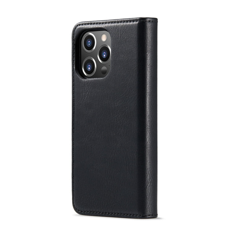 For iPhone 15 Pro DG.MING Crazy Horse Texture Detachable Magnetic Leather Phone Case(Black) - HoMEdemic™ 