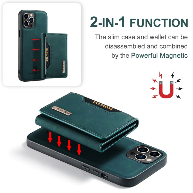 For iPhone 15 Pro DG.MING M2 Series 3-Fold Card Bag Wallet Leather Phone Case(Green) - HoMEdemic™ 