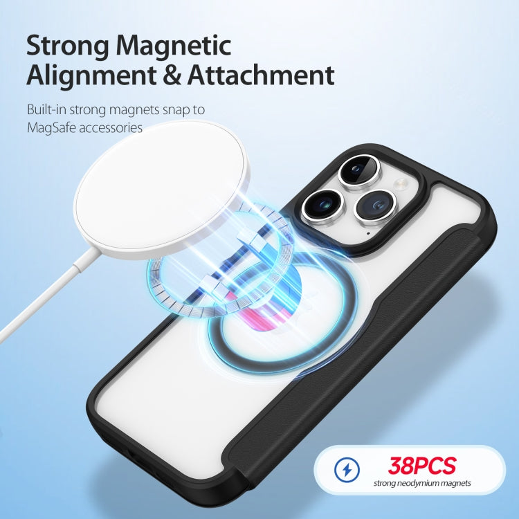 For iPhone 15 Pro DUX DUCIS Skin X Pro Series Magsafe PC + TPU Phone Leather Case(Black) - HoMEdemic™ 