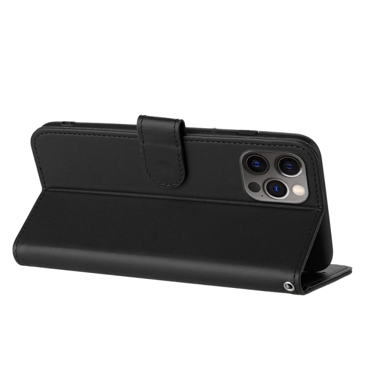 For iPhone 15 Pro Datura Flower Embossed Flip Leather Phone Case(Black) - HoMEdemic™ 